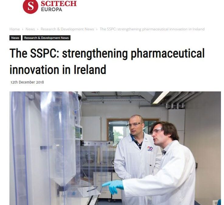 SSPC, our story so far, published in SciTech Europa