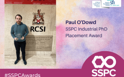 Paul O’Dowd SSPC Industrial PhD Placement award winner