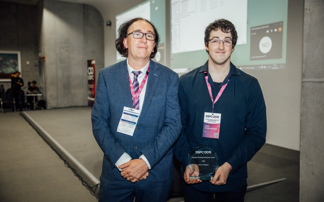 Jack O’Callaghan awarded SSPC Equality, Diversity and Inclusion prize