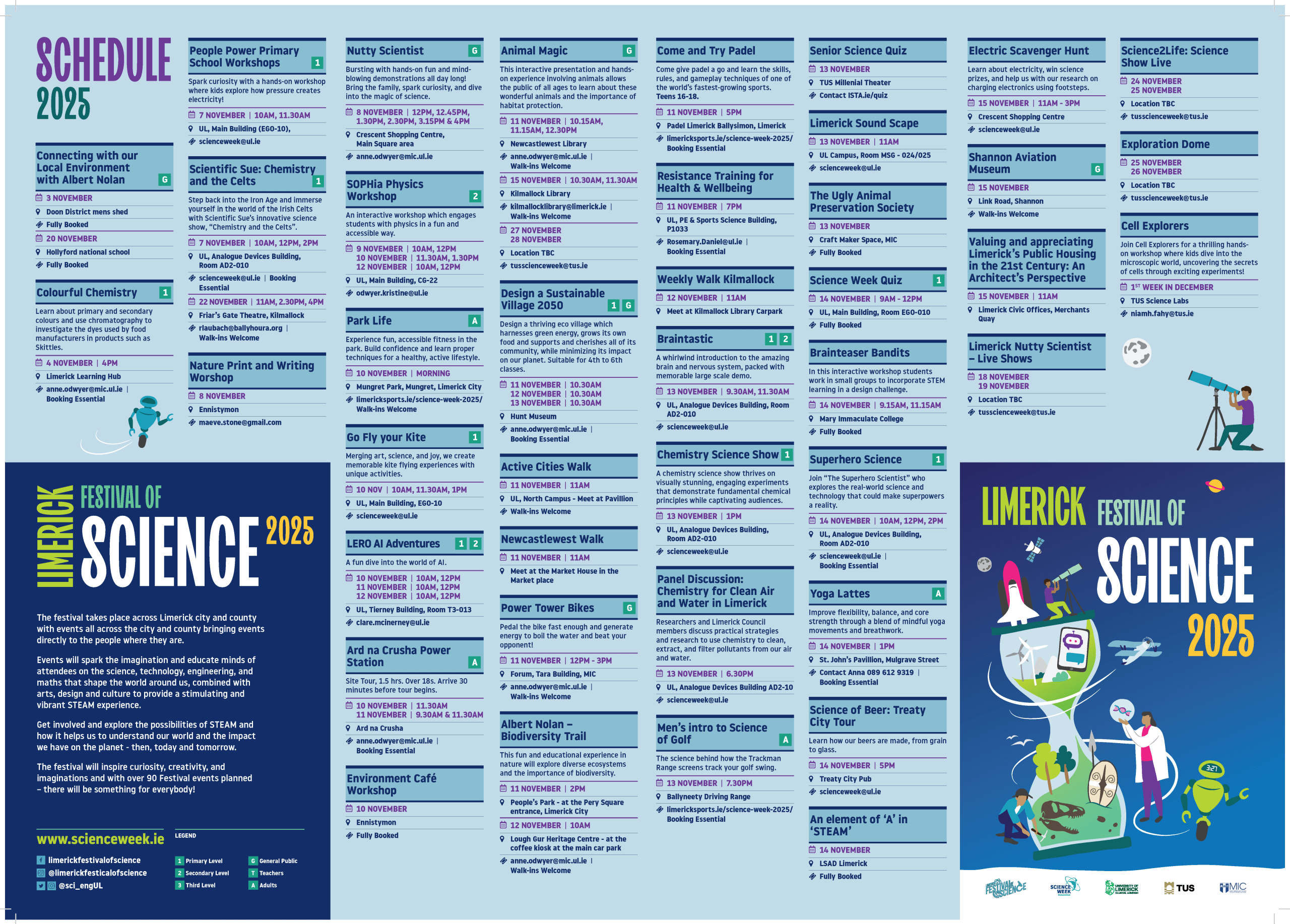 Limerick Festival of Science events schedule